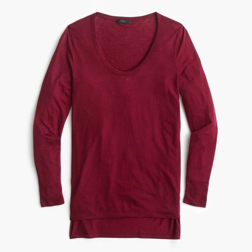J. Crew Drapey scoopneck long-sleeve T-shirt